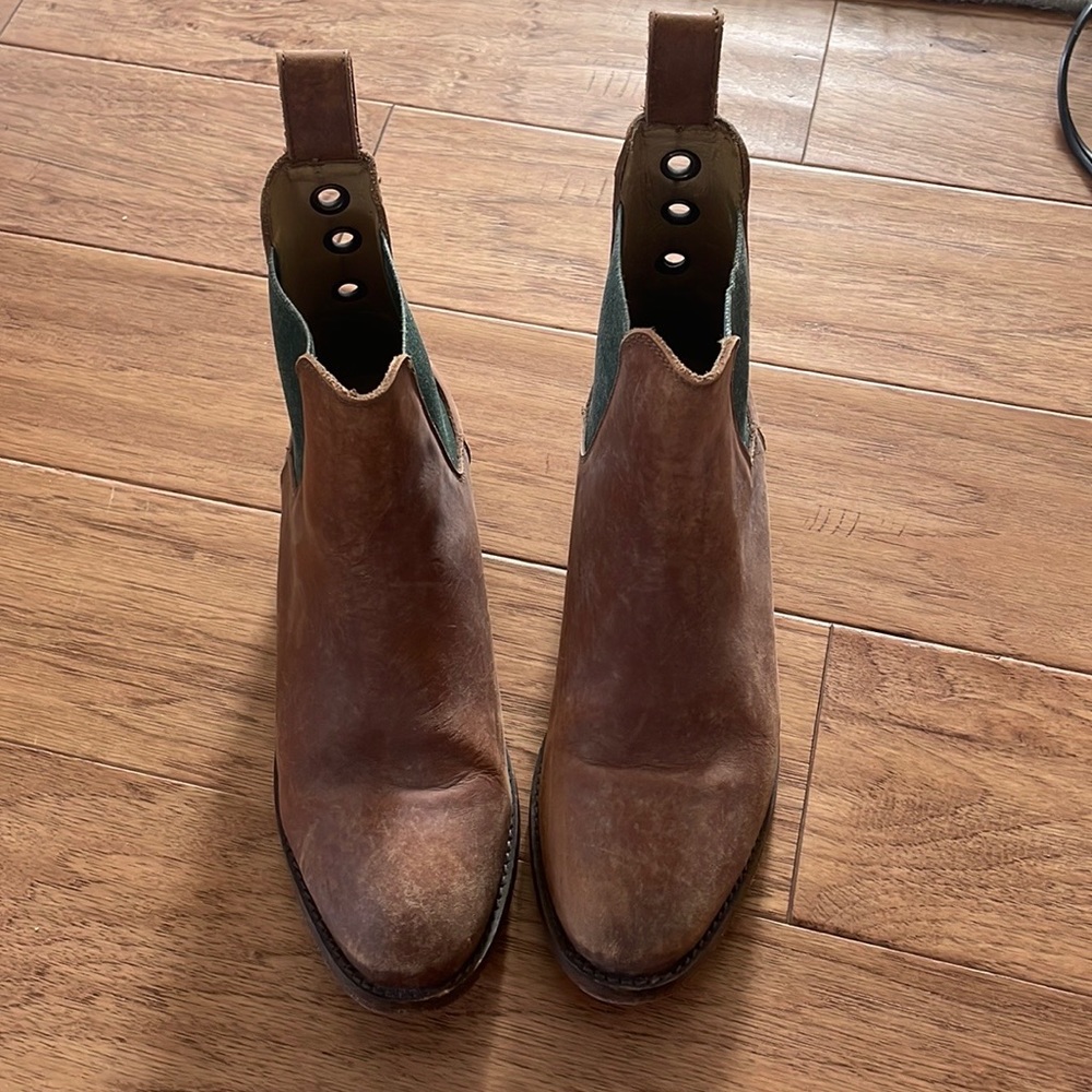 Free People Brown and Green Ankle Boots - Picture 3 of 7